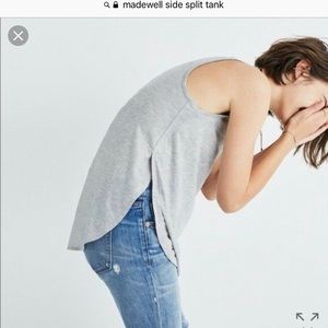 Madewell side slit tank